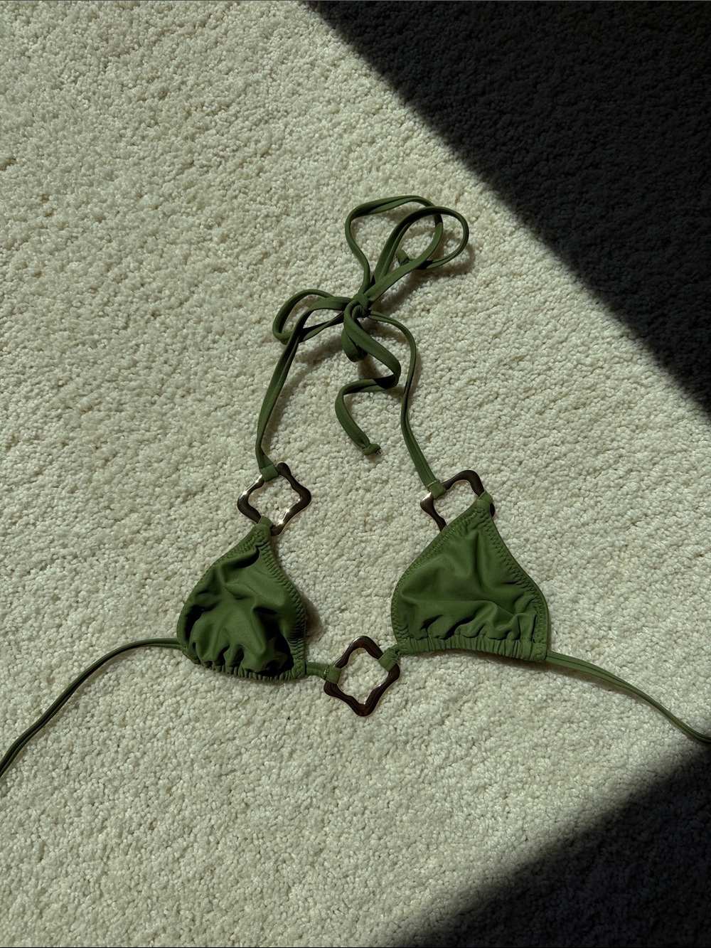 Triangle Bikini Top with Gold hardware